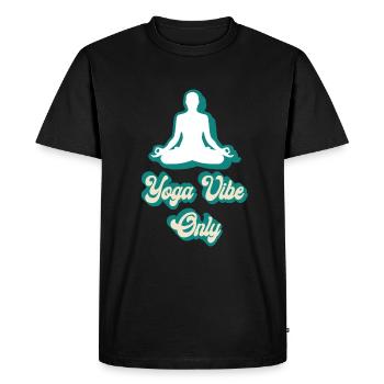 Meditation, Zen Yoga and Pilates - Men's Premium Organic T-Shirt - black - Front - Nico (187cm)