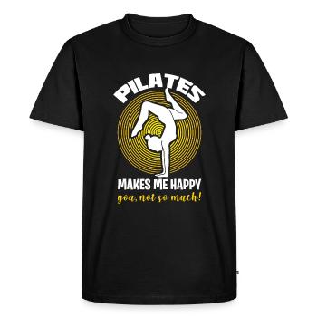 Meditation, Zen Yoga and Pilates - Men's Premium Organic T-Shirt - black - Front - Nico (187cm)