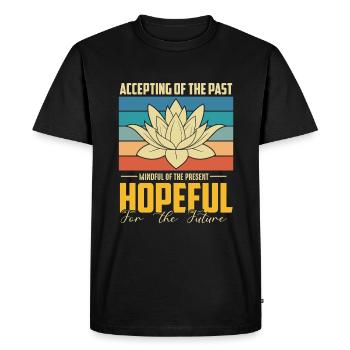 Meditation, Zen Yoga and Pilates - Men's Premium Organic T-Shirt - black - Front - Nico (187cm)