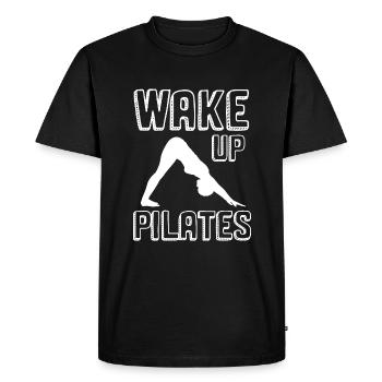 Meditation, Zen Yoga and Pilates - Men's Premium Organic T-Shirt - black - Front - Nico (187cm)