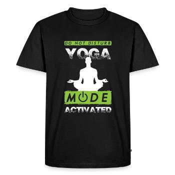 Meditation, Zen Yoga and Pilates - Men's Premium Organic T-Shirt - black - Front - Nico (187cm)
