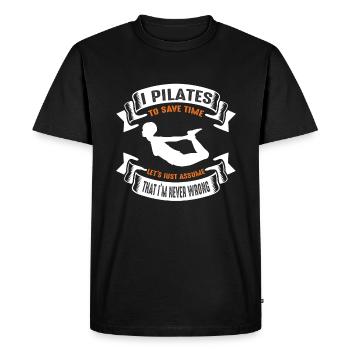 Meditation, Zen Yoga and Pilates - Men's Premium Organic T-Shirt - black - Front - Nico (187cm)