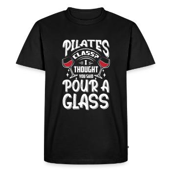 Meditation, Zen Yoga and Pilates - Men's Premium Organic T-Shirt - black - Front - Nico (187cm)