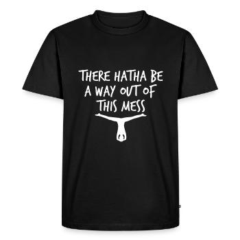 Meditation, Zen Yoga and Pilates - Men's Premium Organic T-Shirt - black - Front - Nico (187cm)