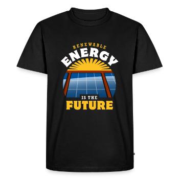 L’énergie renouvelable est l’avenir - Photovoltaïque - T-shirt Premium bio Homme - noir - Devant - Nico (187cm)