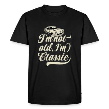 I'm not old I'm classic - Vintage Retro Auto - Men's Premium Organic T-Shirt - black - Front - Nico (187cm)