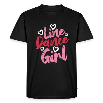 Linedance Girl - Linedancing Country Music - Men's Premium Organic T-Shirt - black - Front - Nico (187cm)