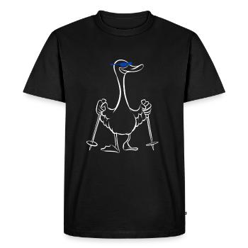 Mallard - Duck with sticks - Walking - Men's Premium Organic T-Shirt - black - Front - Nico (187cm)
