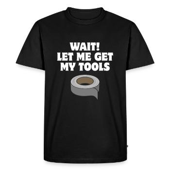 Attendre! Laissez-moi récupérer mes outils - Duct Tape - T-shirt Premium bio Homme - noir - Devant - Nico (187cm)