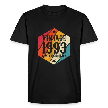 Vintage 1993 Edition Limitée - Cadeau - T-shirt Premium bio Homme - noir - Devant - Nico (187cm)