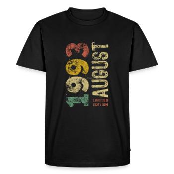 Edition Limitée Août 1993 Anniversaire - Cadeau - T-shirt Premium bio Homme - noir - Devant - Nico (187cm)