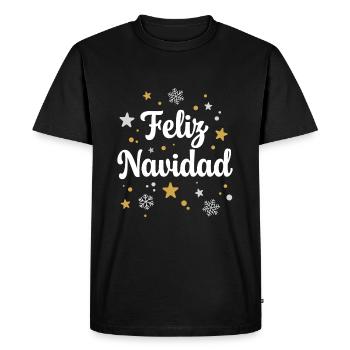 Feliz Navidad - Men's Premium Organic T-Shirt - black - Front - Nico (187cm)