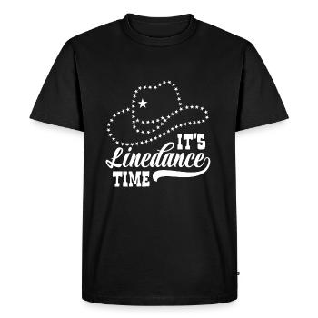 Line Dance Linedancing Country Fan - Gift - Men's Premium Organic T-Shirt - black - Front - Nico (187cm)