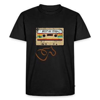 Le meilleur de 1974 - Geburtstag, Kassette - T-shirt Premium bio Homme - noir - Devant - Nico (187cm)