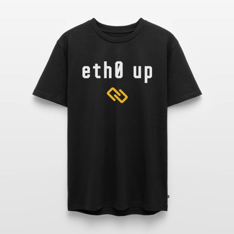 ETH0 UP - LINK CONNECTED - LINUX SHELL Men's Premium Organic T-Shirt