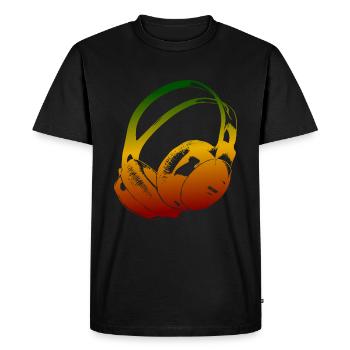 Casque Reggae - T-shirt Premium bio Homme - noir - Devant - Nico (187cm)