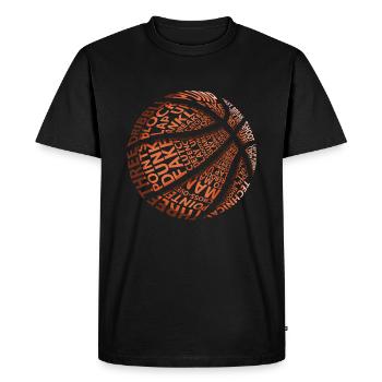 Word Cloud Game Sport Basket Ball Basketball - Men's Premium Organic T-Shirt - black - Front - Nico (187cm)