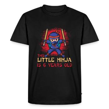 Birth Born Age 6 Years Old Japan Japanese Ninja - Men's Premium Organic T-Shirt - black - Front - Nico (187cm)