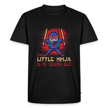 Birth Born Age 13 Years Old Japan Japanese Ninja - Men's Premium Organic T-Shirt - black - Front - Nico (187cm)