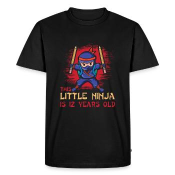 Birth Born Age 12 Years Old Japan Japanese Ninja - Men's Premium Organic T-Shirt - black - Front - Nico (187cm)