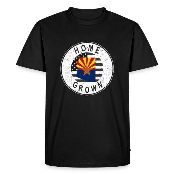 Carte terrestre Amérique Drapeau américain Arizona cultivé à la maison - T-shirt Premium bio Homme - noir - Devant - Nico (187cm)