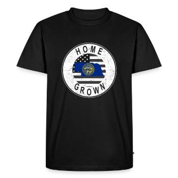 Carte terrestre Amérique Drapeau américain Nebraska cultivé à la maison - T-shirt Premium bio Homme - noir - Devant - Nico (187cm)