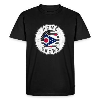Land Map America US Flag Home Grown Ohio - Men's Premium Organic T-Shirt - black - Front - Nico (187cm)