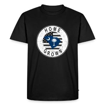 Land Map America US Flag Home Grown South Carolina - Men's Premium Organic T-Shirt - black - Front - Nico (187cm)