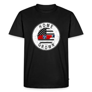 Carte terrestre Amérique Drapeau américain Tennessee cultivé à domicile - T-shirt Premium bio Homme - noir - Devant - Nico (187cm)