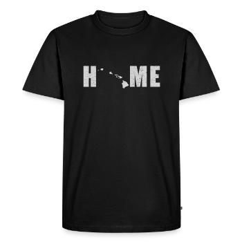 Carte terrestre Amérique Drapeau de l’État américain Accueil Hawaï - T-shirt Premium bio Homme - noir - Devant - Nico (187cm)