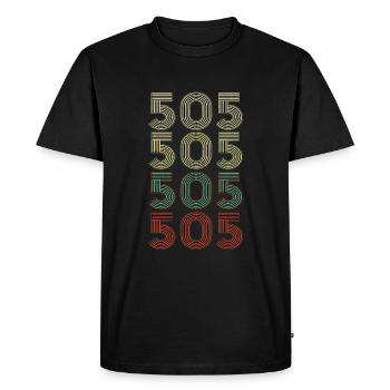 Retro America Drapeau de l’État Indicatif régional Nouveau-Mexique - T-shirt Premium bio Homme - noir - Devant - Nico (187cm)