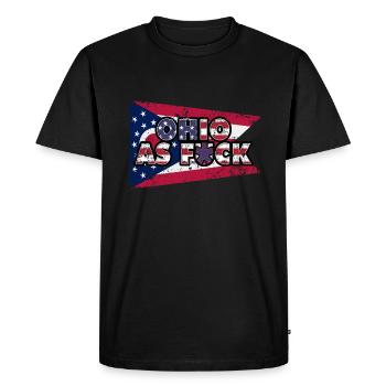 America US Flag State Flag Ohio - Men's Premium Organic T-Shirt - black - Front - Nico (187cm)