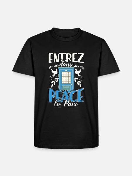 entrez dans la paix - T-shirt Premium bio Homme - noir