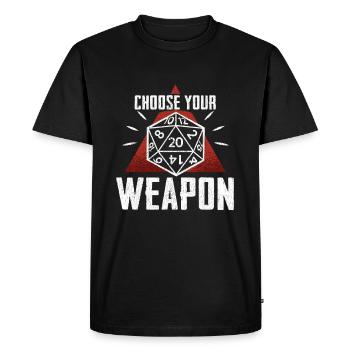 Weapon Critical Master Dungeon Dice Rolling Dragon - Men's Premium Organic T-Shirt - black - Front - Nico (187cm)