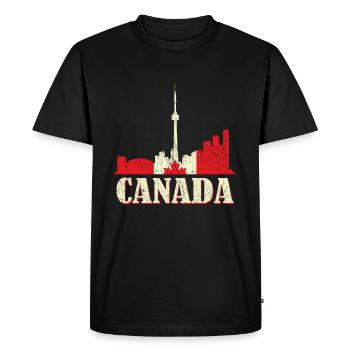 Canada Proud Canadian Toronto Tower Canada Day - Men's Premium Organic T-Shirt - black - Front - Nico (187cm)