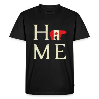 Home Canada Bear Proud Canadian Canada Day - Men's Premium Organic T-Shirt - black - Front - Nico (187cm)