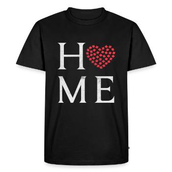 Heart Maple Home Canada Proud Canadian Canada Day - Men's Premium Organic T-Shirt - black - Front - Nico (187cm)