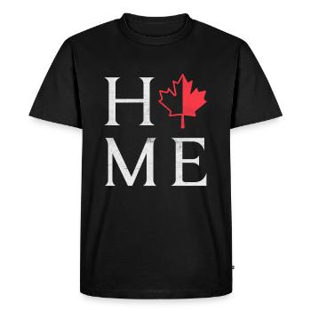 Leaf Maple Home Canada Proud Canadian Canada Day - Men's Premium Organic T-Shirt - black - Front - Nico (187cm)