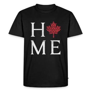 Maple Heart Home Canada Proud Canadian Canada Day - Men's Premium Organic T-Shirt - black - Front - Nico (187cm)