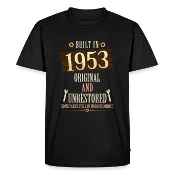 Construit dans l’original de 1953 et non restauré - T-shirt Premium bio Homme - noir - Devant - Nico (187cm)
