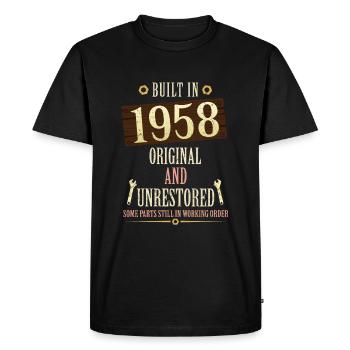 Construit dans l’original de 1958 et non restauré - T-shirt Premium bio Homme - noir - Devant - Nico (187cm)