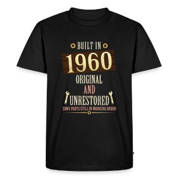 Construit dans l’original de 1960 et non restauré - T-shirt Premium bio Homme - noir - Devant - Nico (187cm)