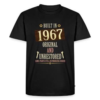 Built In The 1967 Original And Unrestored - Men's Premium Organic T-Shirt - black - Front - Nico (187cm)