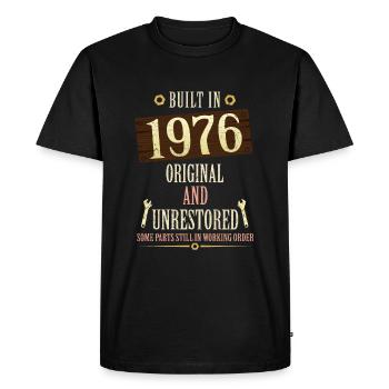 Built In The 1976 Original And Unrestored - Men's Premium Organic T-Shirt - black - Front - Nico (187cm)
