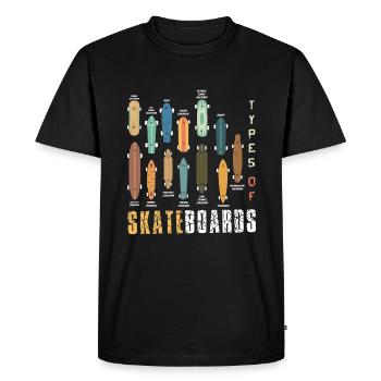 Patinage de planche à roulettes Types de planche à roulettes - T-shirt Premium bio Homme - noir - Devant - Nico (187cm)