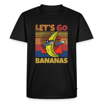 Retro Let's Bananas Funny Dab Banana - Men's Premium Organic T-Shirt - black - Front - Nico (187cm)