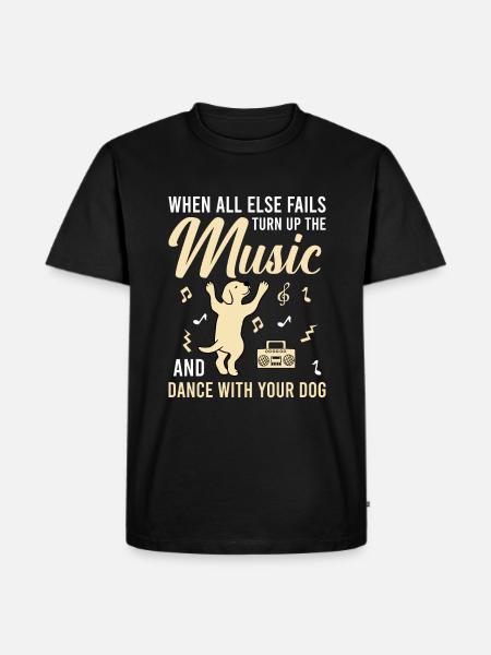 Dog lover dog four-legged dancing - Men's Premium Organic T-Shirt - black