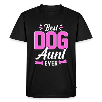 Meilleure tante de chien de tous les temps - Dog Lovers - T-shirt Premium bio Homme - noir - Devant - Nico (187cm)