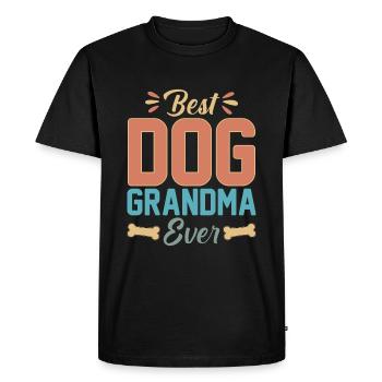 Meilleure grand-mère de chien de tous les temps - Dog Grandmother - T-shirt Premium bio Homme - noir - Devant - Nico (187cm)