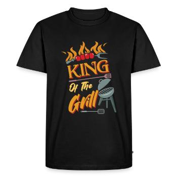 Flame Grill Barbecue Steak Backyard Summer 2022 - Men's Premium Organic T-Shirt - black - Front - Nico (187cm)